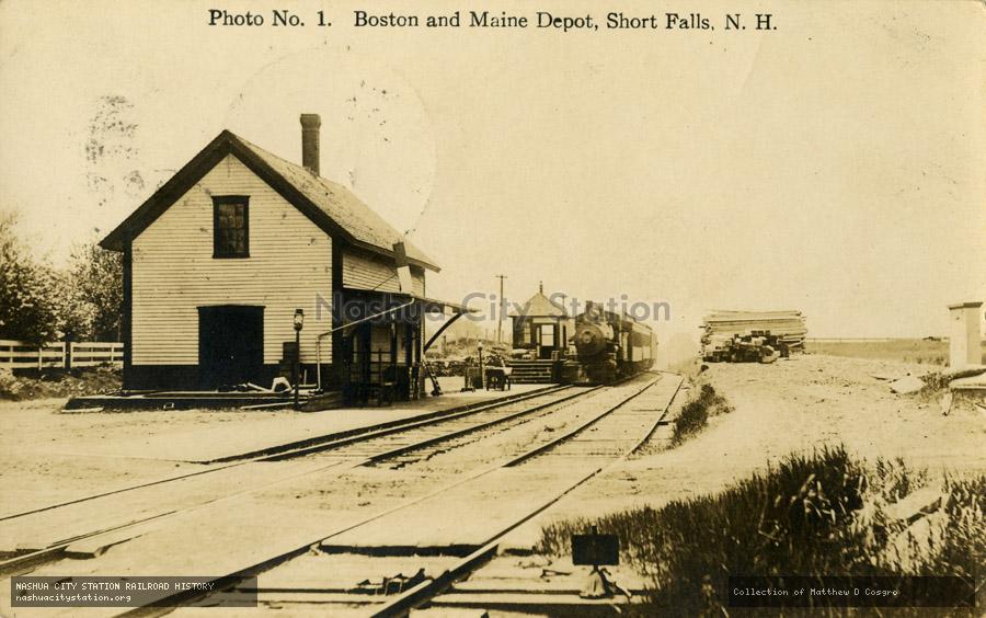 Postcard: Boston & Maine Depot, Short Falls, New Hampshire